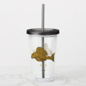 Cartoon Pleco Acryltrinkbecher (Vorderseite)