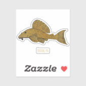 Cartoon Pleco Aufkleber (Blatt)