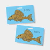 Cartoon Pleco Ausweis (Vorder- & Rückseite)
