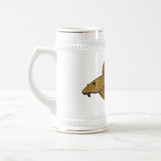 Cartoon Pleco Bierglas (Links)