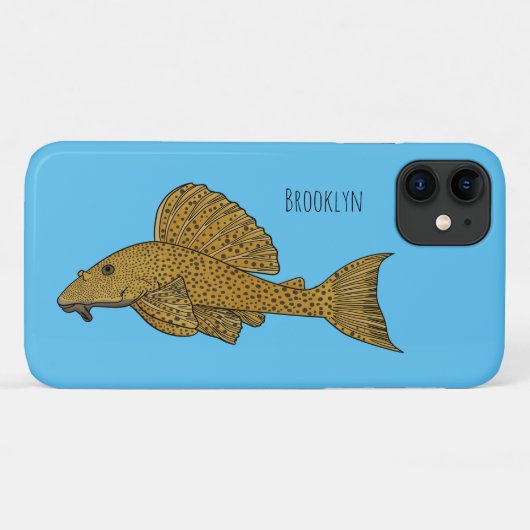 Cartoon Pleco Case-Mate iPhone Hülle (Rückseite (Horizontal))
