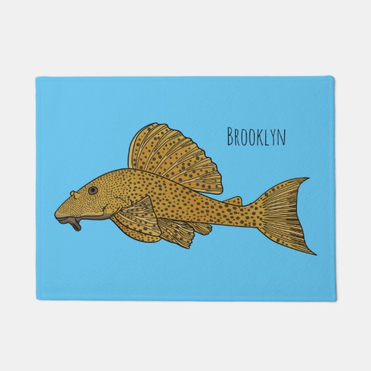 Cartoon Pleco Fußmatte (Vorderseite)