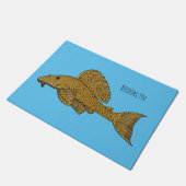 Cartoon Pleco Fußmatte (Schrägansicht)