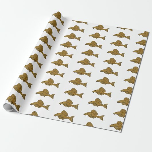 Cartoon Pleco Geschenkpapier (Ungerollt)