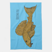 Cartoon Pleco Geschirrtuch (Vertikal)