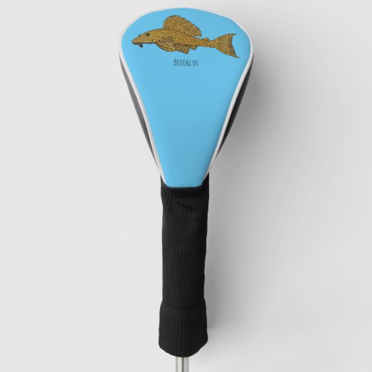 Cartoon Pleco Golf Headcover (Vorderseite)