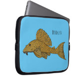 Cartoon Pleco Laptopschutzhülle (Vorne Rechts)