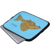Cartoon Pleco Laptopschutzhülle (Vorne Knopf)
