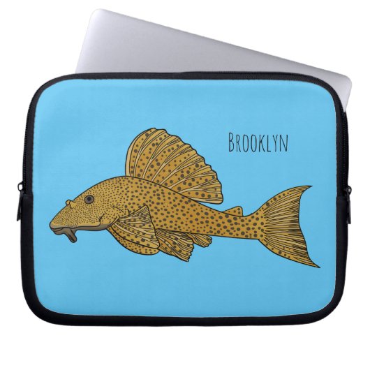 Cartoon Pleco Laptopschutzhülle (Vorderseite)