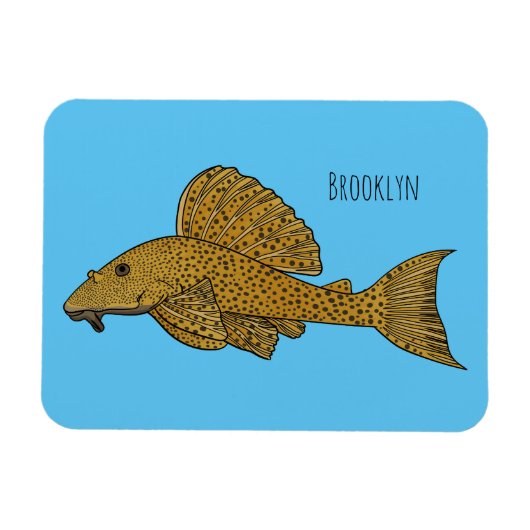 Cartoon Pleco Magnet (Horizontal)