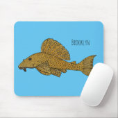 Cartoon Pleco Mousepad (Mit Mouse)