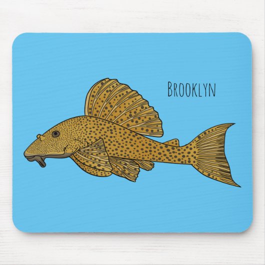 Cartoon Pleco Mousepad (Vorne)