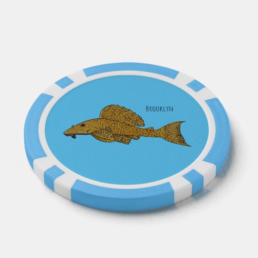Cartoon Pleco Pokerchips (Einzeln)