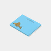 Cartoon Pleco Post-it Klebezettel (angewinkelt)