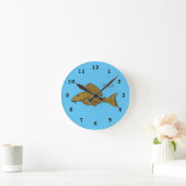 Cartoon Pleco  Runde Wanduhr (Zuhause)