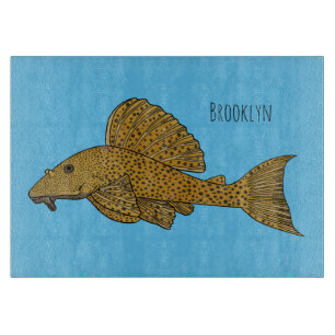 Cartoon Pleco Schneidebrett