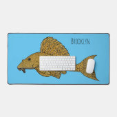 Cartoon Pleco Schreibtischunterlage (Tastatur & Maus)