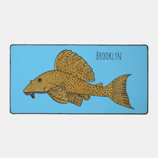 Cartoon Pleco Schreibtischunterlage (Vorderseite)