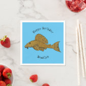 Cartoon Pleco Serviette (Beispiel)