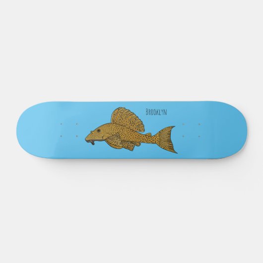 Cartoon Pleco Skateboard (Horizontal)