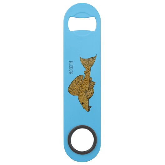 Cartoon Pleco Speed Flaschenöffner (Rückseite)