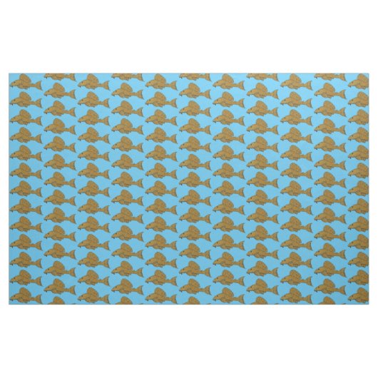 Cartoon Pleco Stoff (Fat Quarter (45,7 x 55,9 cm))