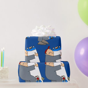 Cartoon Plumber Geschenkpapier