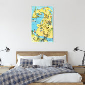 Cartoon Points of Interest on Cape Cod Leinwanddruck (Insitu (Schlafzimmer))