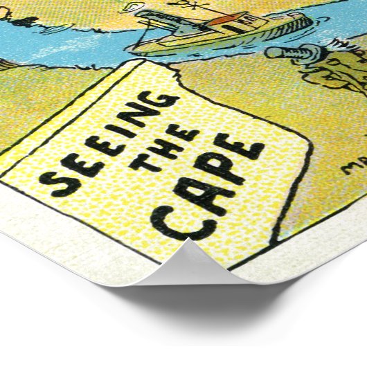 Cartoon Points of Interest on Cape Cod Poster (Ecke)