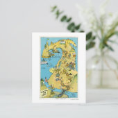 Cartoon Points of Interest on Cape Cod Postkarte (Stehend Vorderseite)