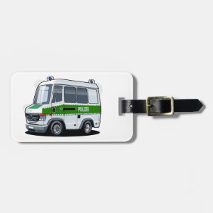 Cartoon Police Van Gepäckanhänger
