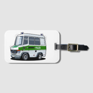 Cartoon Police Van Gepäckanhänger