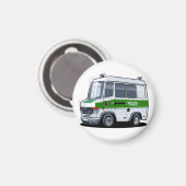 Cartoon Police Van Magnet (Vorderseite/Rückseite)