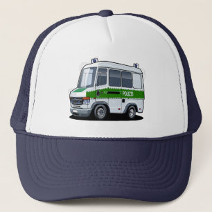 Cartoon Police Van Truckerkappe
