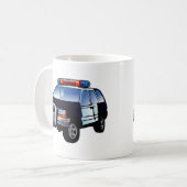Cartoon-Polizei-Auto Kaffeetasse (Vorderseite Links)