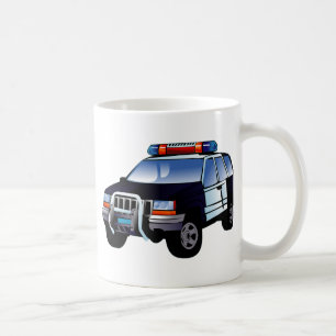 Cartoon-Polizei-Auto Kaffeetasse