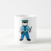 Cartoon Polizeibeamte für Strafverfolgung Kaffeetasse (Mittel)