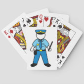 Cartoon Polizeibeamte für Strafverfolgung Spielkarten (Rückseite)