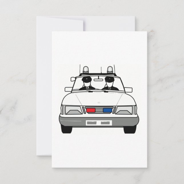 Cartoon Polizeiwagen (Vorderseite)