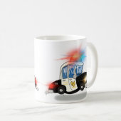 Cartoon Polizeiwagen Kaffeetasse (VorderseiteRechts)