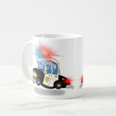 Cartoon Polizeiwagen Kaffeetasse (Vorderseite Links)