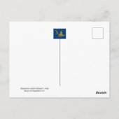 Cartoon Polizeiwagen mit blinkenden Leuchten Postkarte (Rückseite)