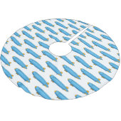 Cartoon Polyester Weihnachtsbaumdecke (Schrägansicht)