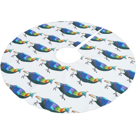 Cartoon Polyester Weihnachtsbaumdecke (Schrägansicht)