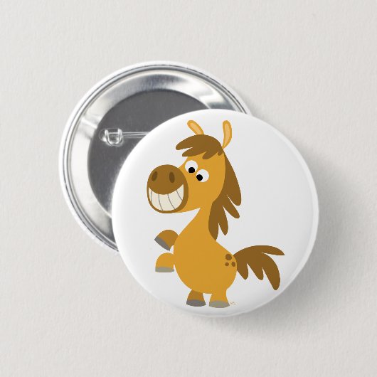 Cartoon-Pony Button-Abzeichen Button (Vorne & Hinten)