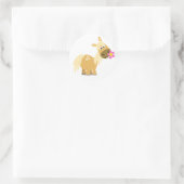 Cartoon Pony und Blume Aufkleber (Tasche)