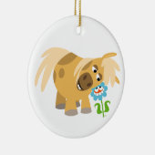 Cartoon Pony und Blume Ornament (Rechts)