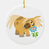 Cartoon Pony und Blume Ornament (Hinten)