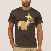 Cartoon Pony und Blume T - Shirt (Vorderseite)