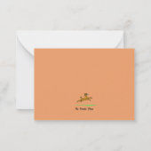 Cartoon Poodle-Merkkarte Mitteilungskarte (Rückseite)